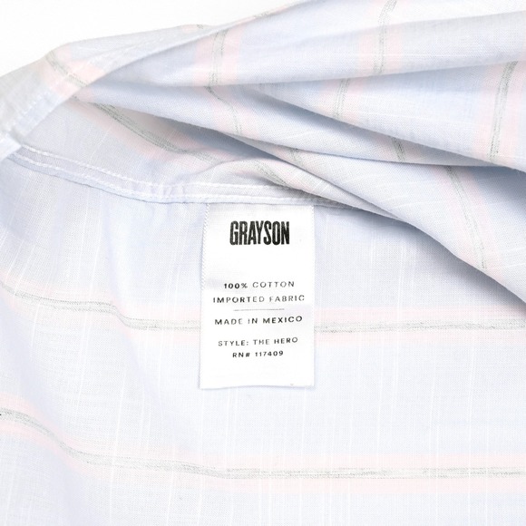 Grayson‎ Shirt Womens 02 Pastel Striped The Hero Prep Blouse By Frank & Eileen - Picture 8 of 8